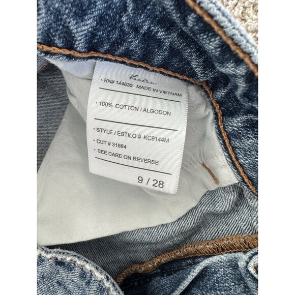 Kancan Estilo Dark Wash Classic Distressed Casual Straight Leg Jeans Size 9/28 - Picture 3 of 7